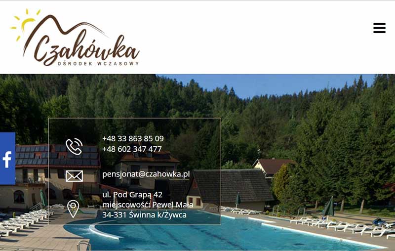 Nowa strona Ośrodka wczasowego Czahówka